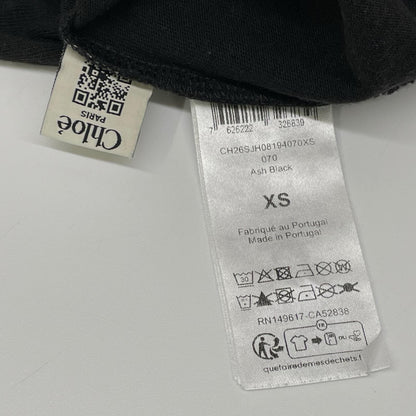 Chloe クロエ 26年製 CH26SJH08194070 ブラック コットンジャージー製フィットシルエット ロゴTシャツ トップス