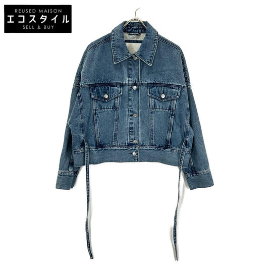 3.1 Phillip lim スリーワンフィリップリム 24年製 E242-6538WID ブルー コットン フロントリボン デニムジャケット ジャケット