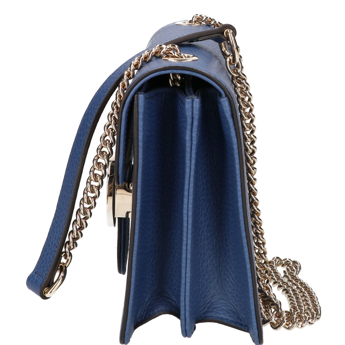 GUCCI グッチ 美品 510304 グレインカーフレザー インターロッキングG チェーンショルダーバッグ ショルダーバッグ