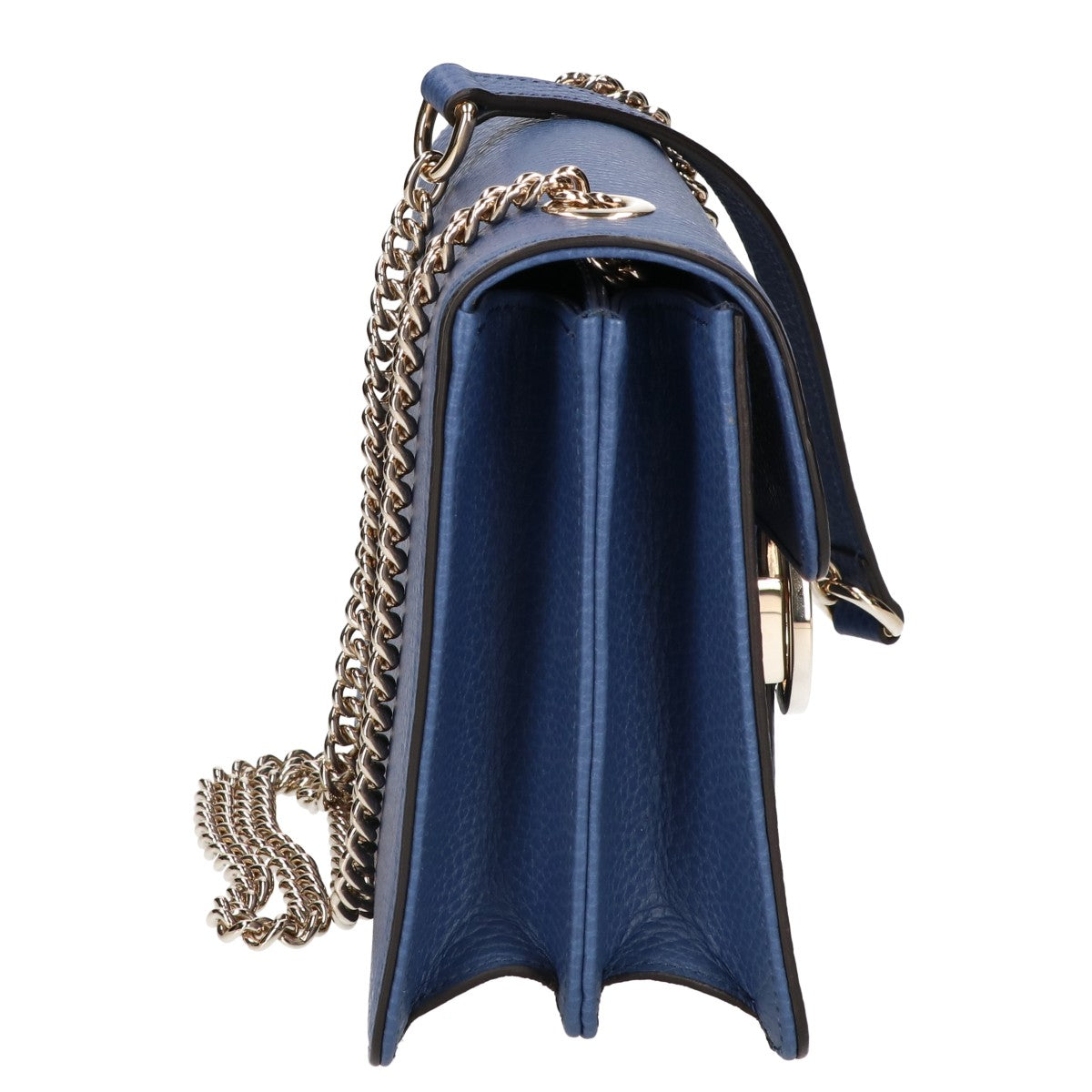 GUCCI グッチ 美品 510304 グレインカーフレザー インターロッキングG チェーンショルダーバッグ ショルダーバッグ