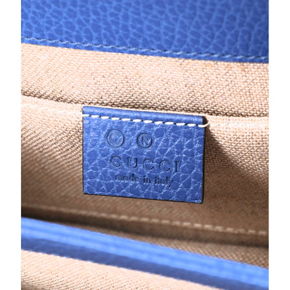 GUCCI グッチ 美品 510304 グレインカーフレザー インターロッキングG チェーンショルダーバッグ ショルダーバッグ