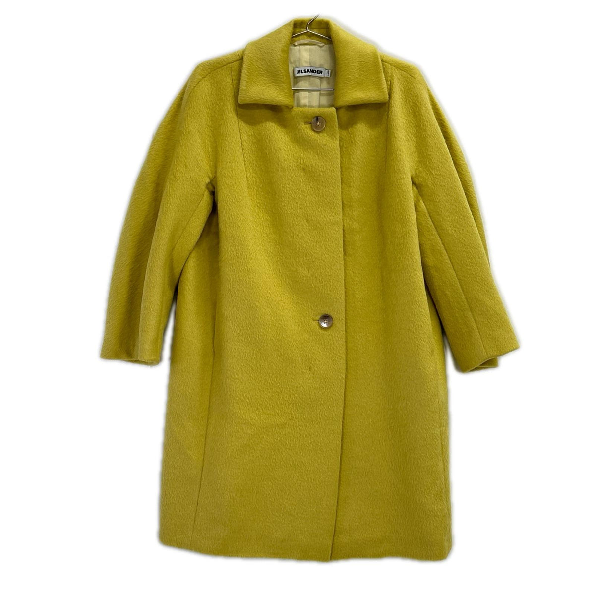 JILSANDER ジルサンダー 107010 WF211485 イエロー ラマウール シングルシャギーロングコート コート