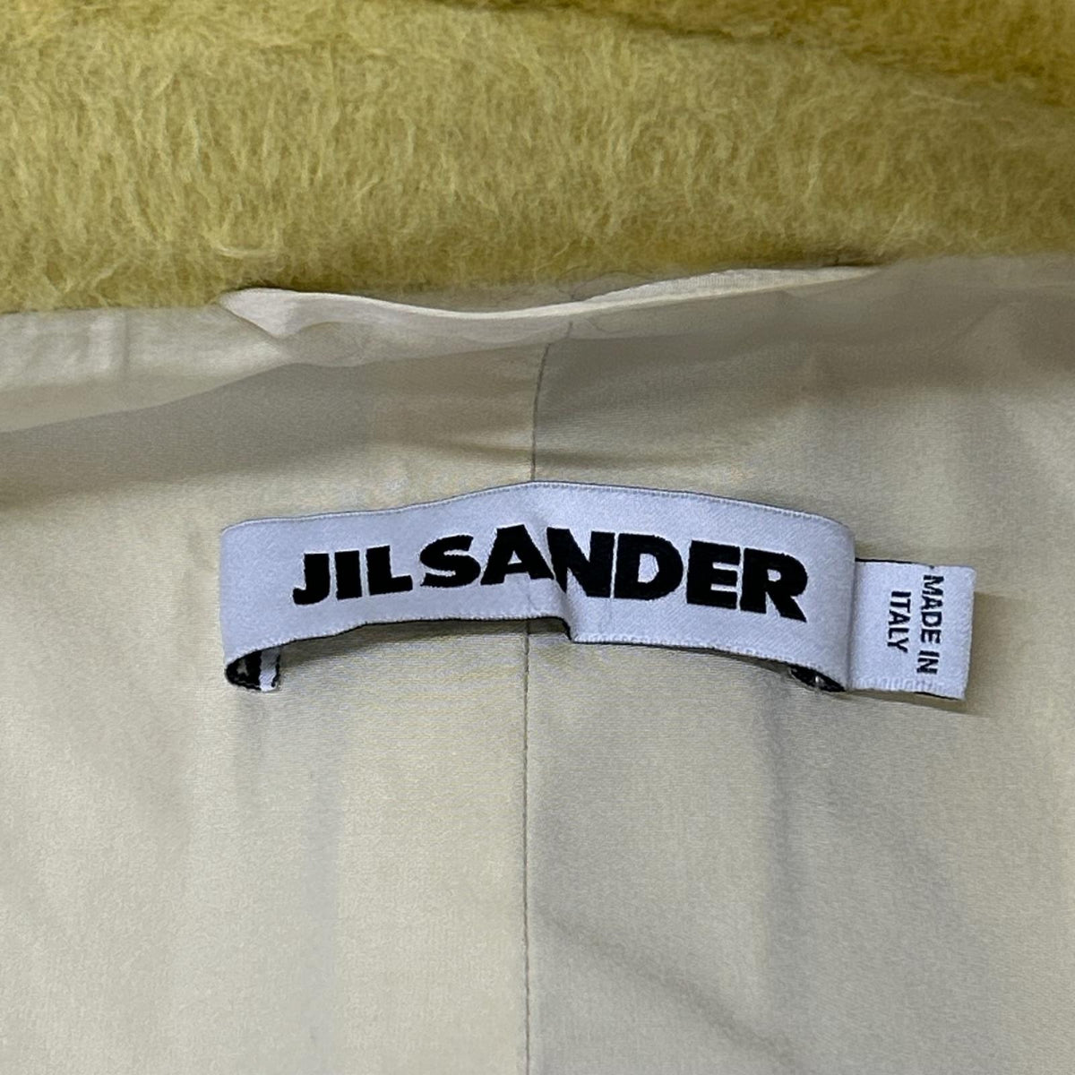 JILSANDER ジルサンダー 107010 WF211485 イエロー ラマウール シングルシャギーロングコート コート