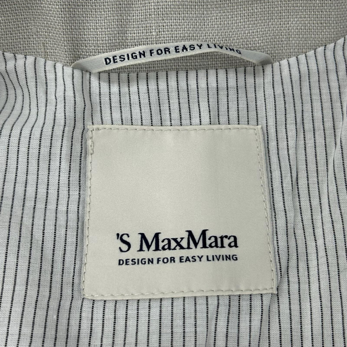 S MaxMara エスマックスマーラ 23904109326 ライトグレー リネン ダブルブレスト テーラードジャケット ジャケット