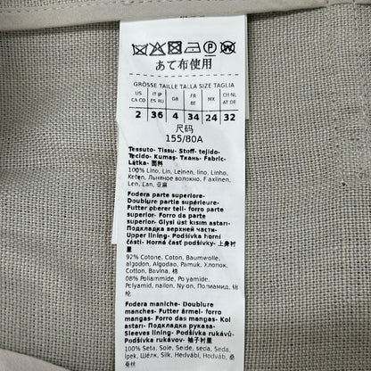 S MaxMara エスマックスマーラ 23904109326 ライトグレー リネン ダブルブレスト テーラードジャケット ジャケット