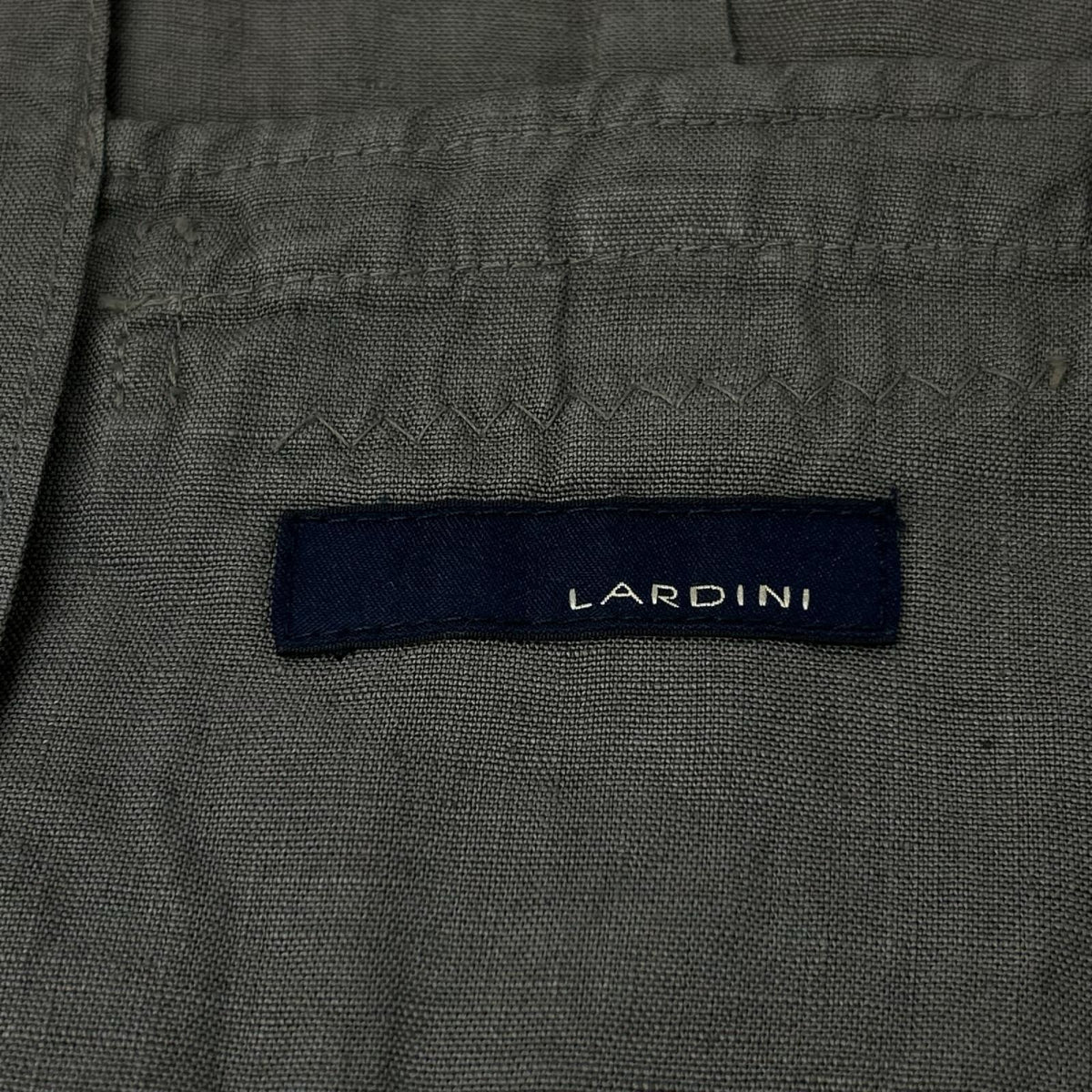 LARDINI ラルディーニ JE77017-3PSR グレー リネン ガーメントダイ ブートニエール ジレ/ベスト ベスト
