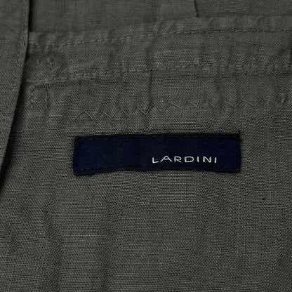 LARDINI ラルディーニ JE77017-3PSR グレー リネン ガーメントダイ ブートニエール ジレ/ベスト ベスト