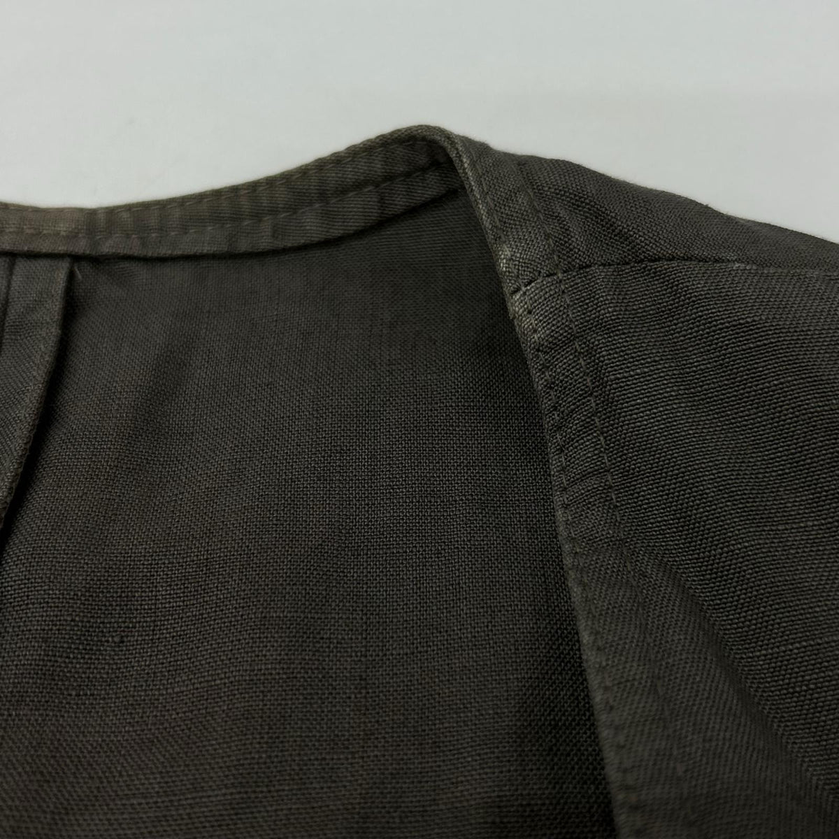 LARDINI ラルディーニ JE77017-3PSR グレー リネン ガーメントダイ ブートニエール ジレ/ベスト ベスト