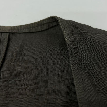 LARDINI ラルディーニ JE77017-3PSR グレー リネン ガーメントダイ ブートニエール ジレ/ベスト ベスト