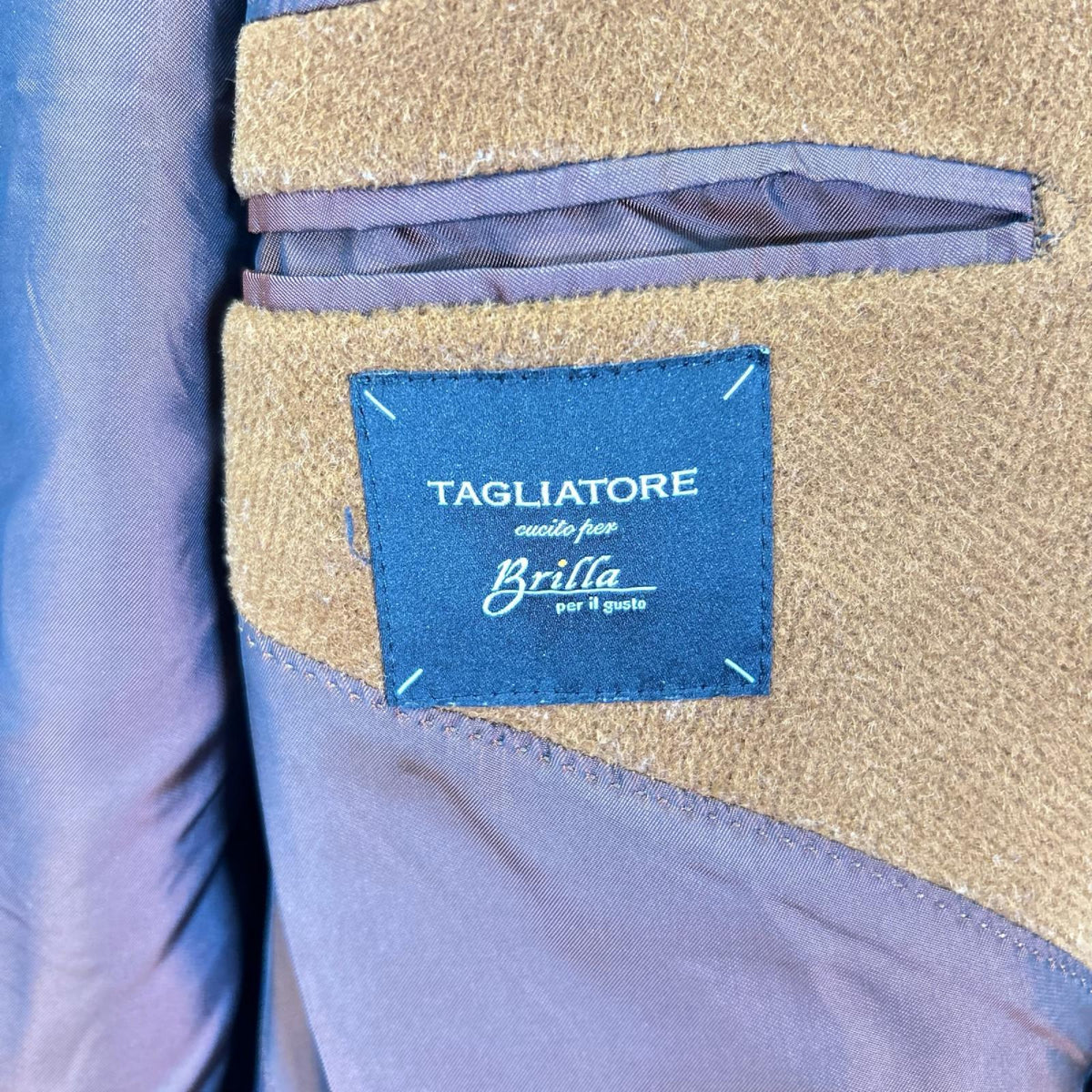 TAGLIATORE タリアトーレ Brilla per il gusto別注 77SIC173 RICH ブラウン アルパカ×ウール センターベント ダブルブレストアルスターコート コート