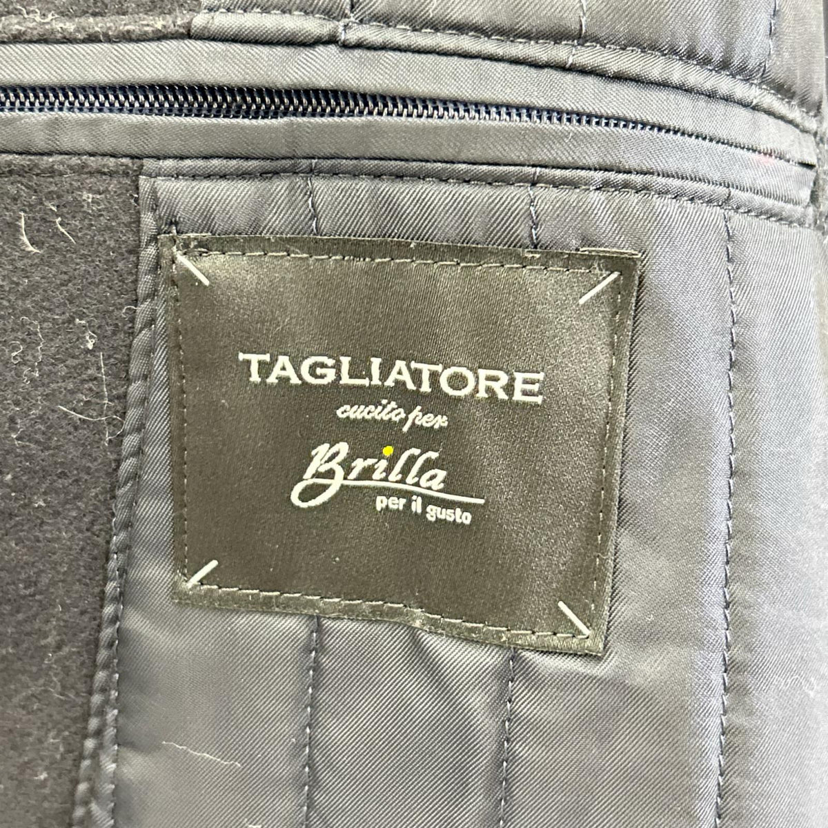 TAGLIATORE タリアトーレ Brilla per il gusto別注 35UIC069 CHARLIE ネイビー ウール×ナイロン ダブルブレストピーコート コート