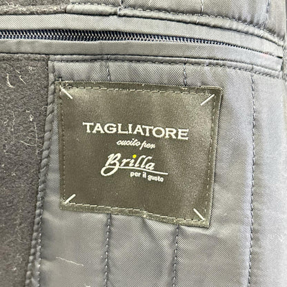 TAGLIATORE タリアトーレ Brilla per il gusto別注 35UIC069 CHARLIE ネイビー ウール×ナイロン ダブルブレストピーコート コート