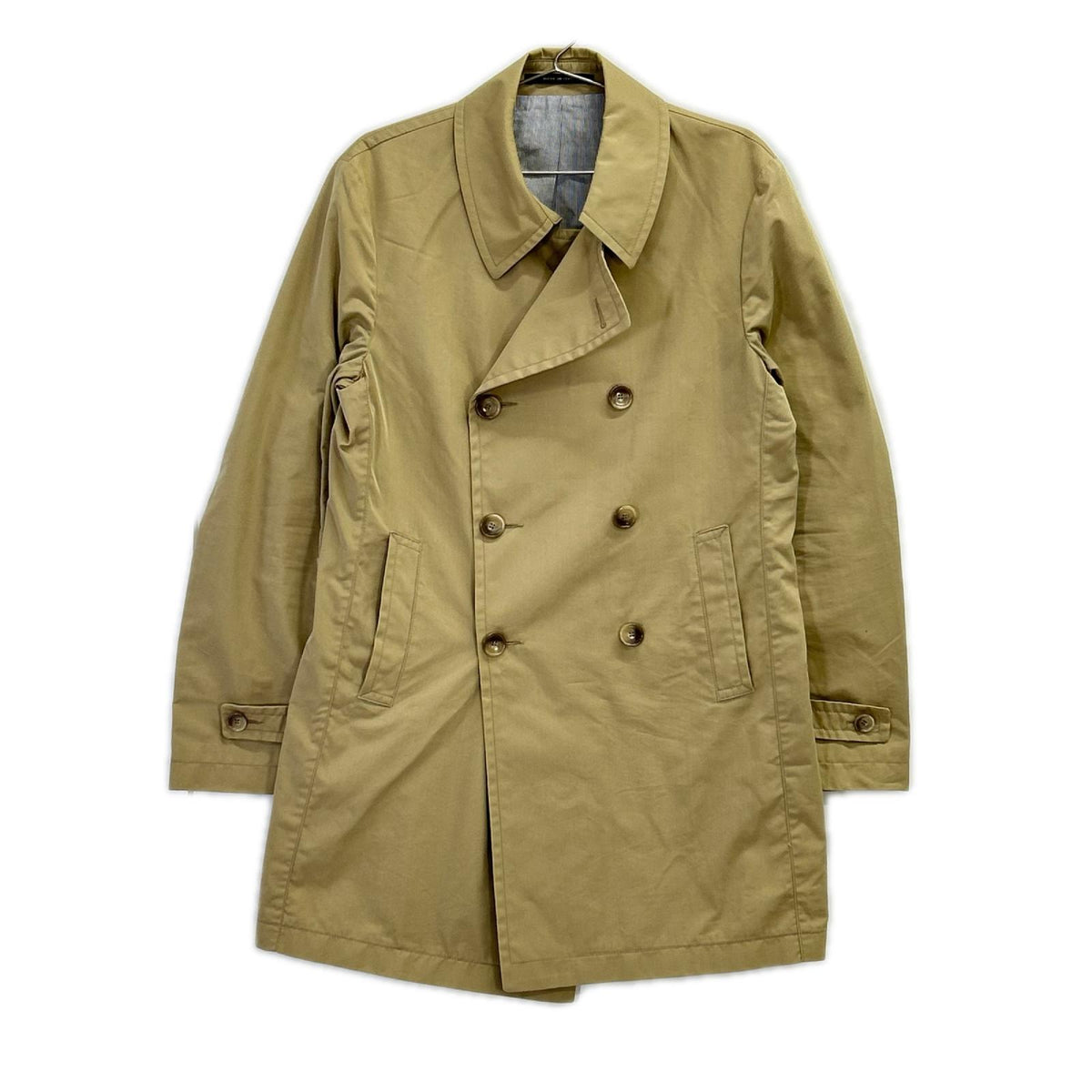 TAGLIATORE タリアトーレ Brilla per il gusto別注 C8UER010 CHARLIE ベージュ コットン×ナイロン ダブルブレストピーコート コート