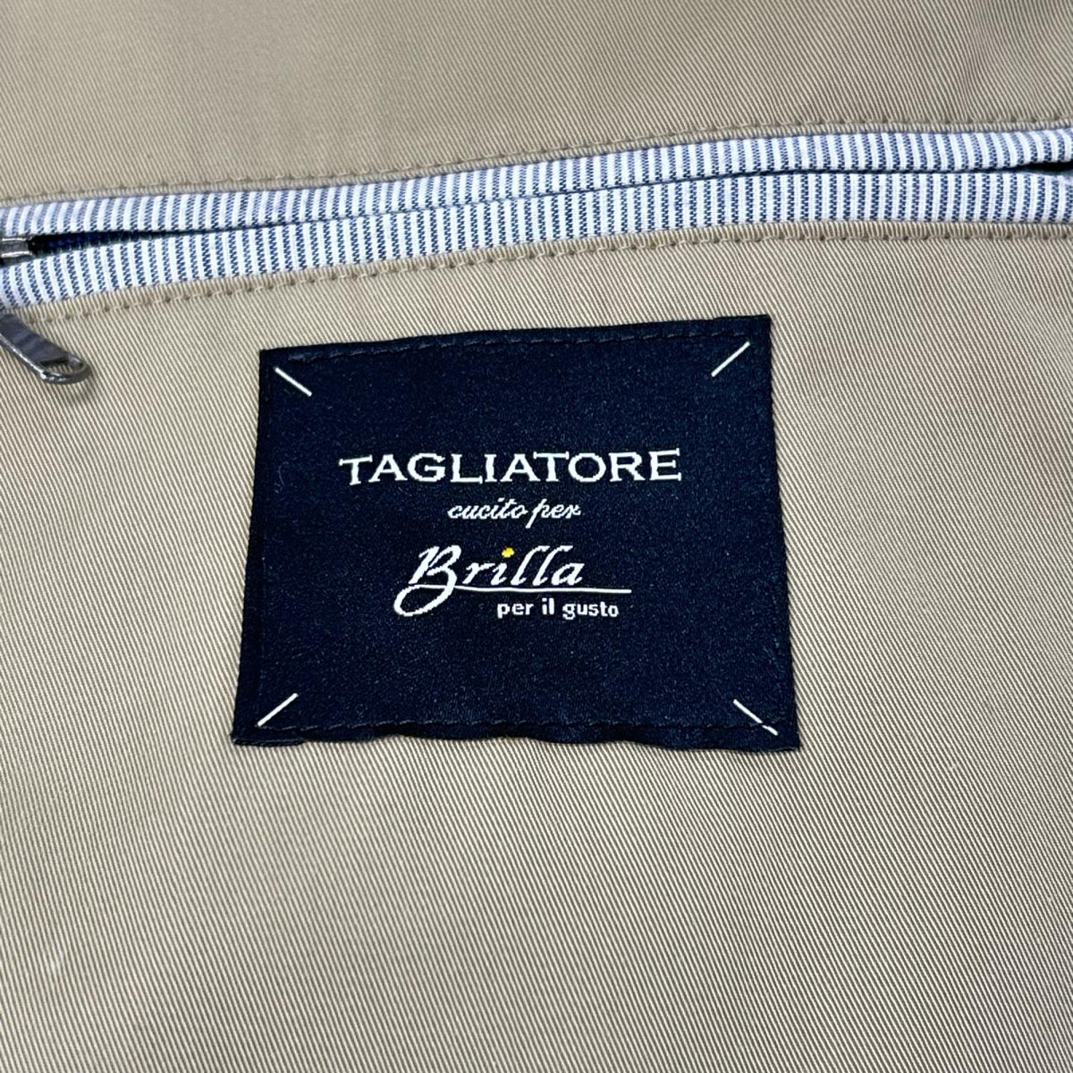 TAGLIATORE タリアトーレ Brilla per il gusto別注 C8UER010 CHARLIE ベージュ コットン×ナイロン ダブルブレストピーコート コート