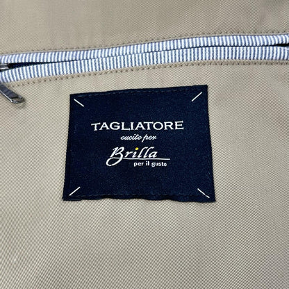 TAGLIATORE タリアトーレ Brilla per il gusto別注 C8UER010 CHARLIE ベージュ コットン×ナイロン ダブルブレストピーコート コート