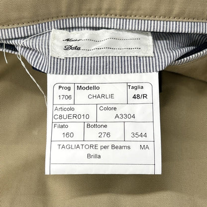 TAGLIATORE タリアトーレ Brilla per il gusto別注 C8UER010 CHARLIE ベージュ コットン×ナイロン ダブルブレストピーコート コート
