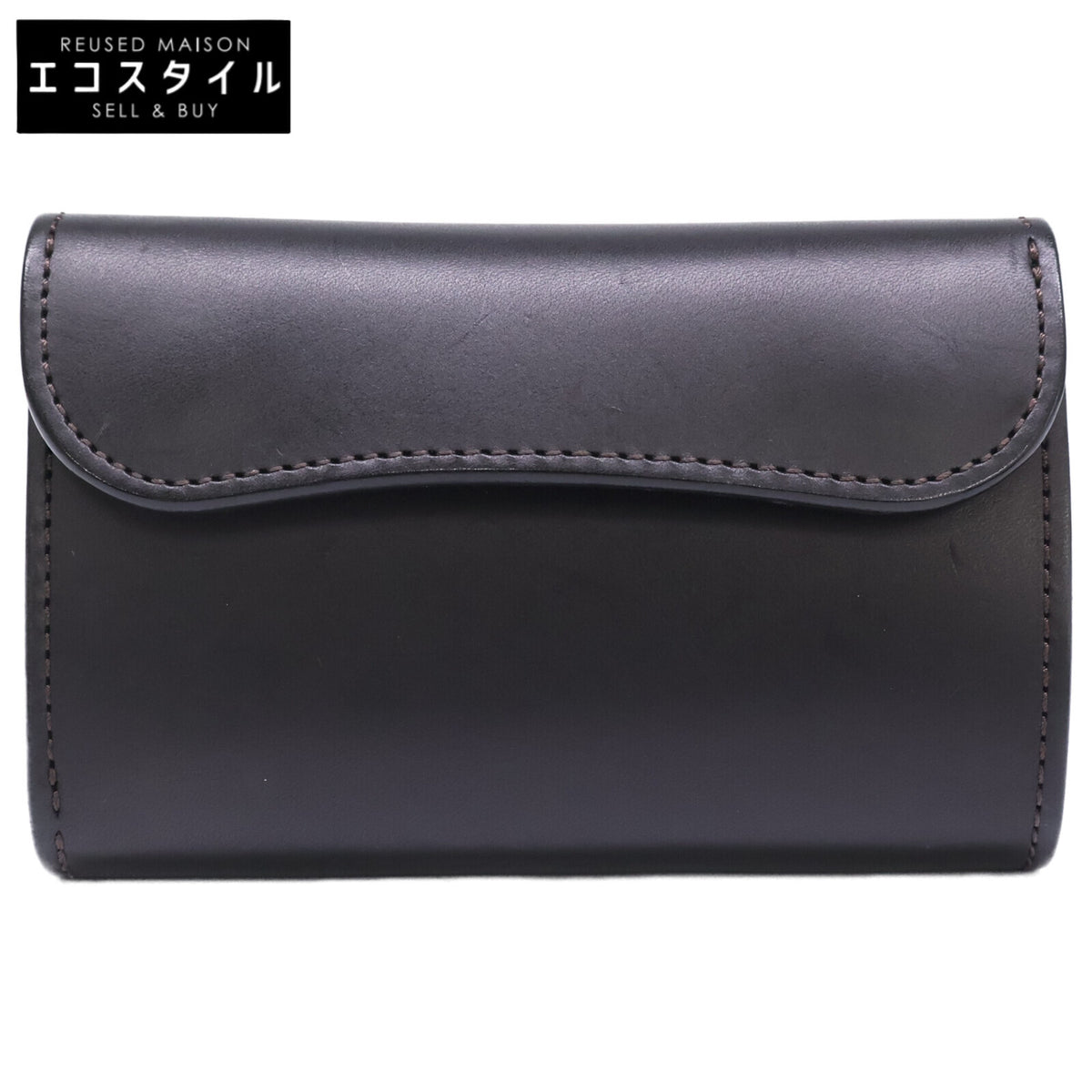 WILDSWANS ワイルドスワンズ M3-BYRNE/EB/BK バーン イングリッシュブライドルレザー 中型三つ折り財布 三つ折り財布（小銭入れあり）