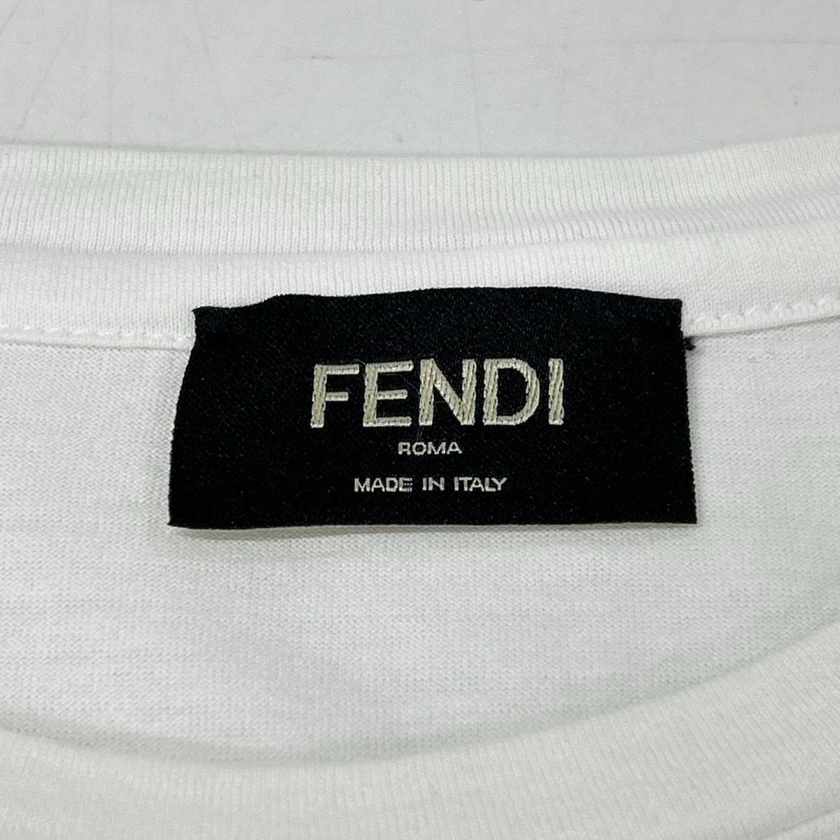 FENDI フェンディ ホワイト FFロゴ ショートスリーブ カットソー トップス