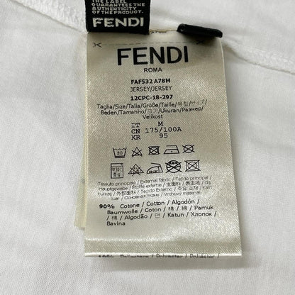 FENDI フェンディ ホワイト FFロゴ ショートスリーブ カットソー トップス