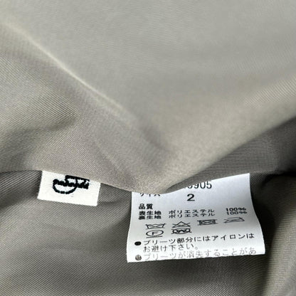 HER. ハー 7043905 カーキ プリーツ加工 ウエストゴム ロングスカート スカート
