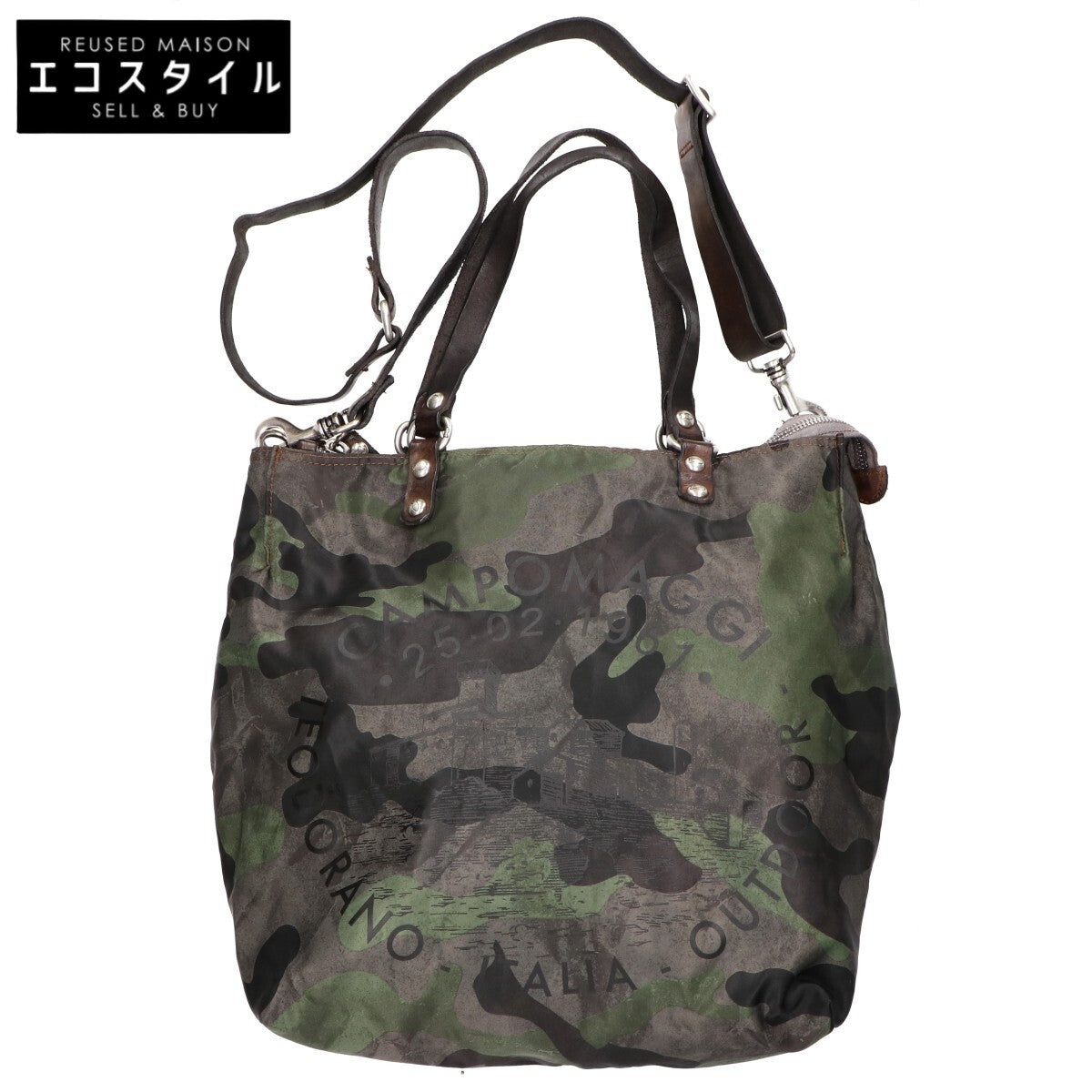 CAMPOMAGGI カンポマッジ C041720ND カモフラージュ ナイロン2WAYショルダー トートバッグ