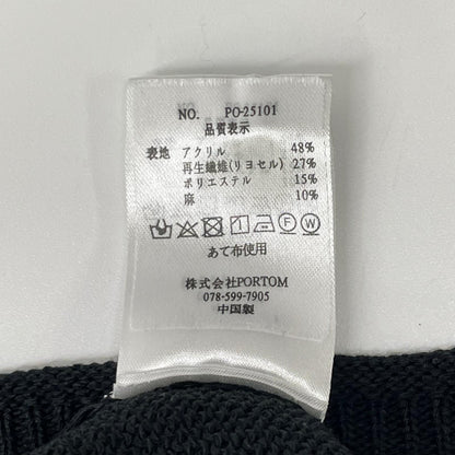 オオカミとフクロウ オオカミとフクロウ 26SS ブラック オオカミとハリネズミの古時計 ニットカーディガン トップス