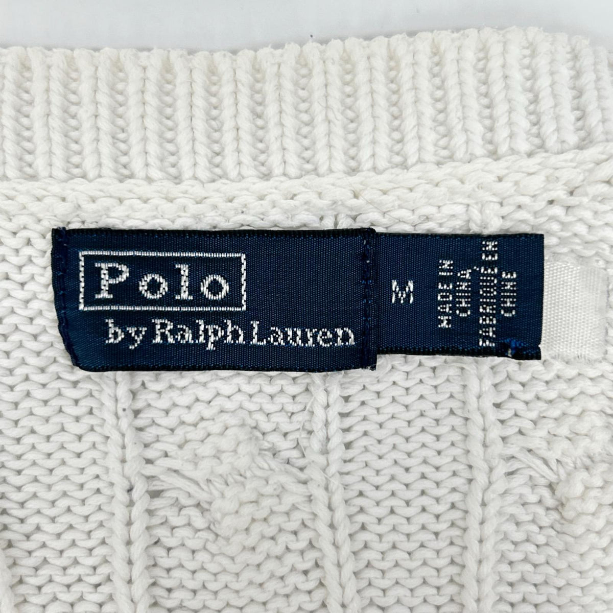 POLObyRalphLauren ポロラルフローレン ホワイト ポニー刺繍 ケーブルニット ショートスリーブ カーディガン トップス