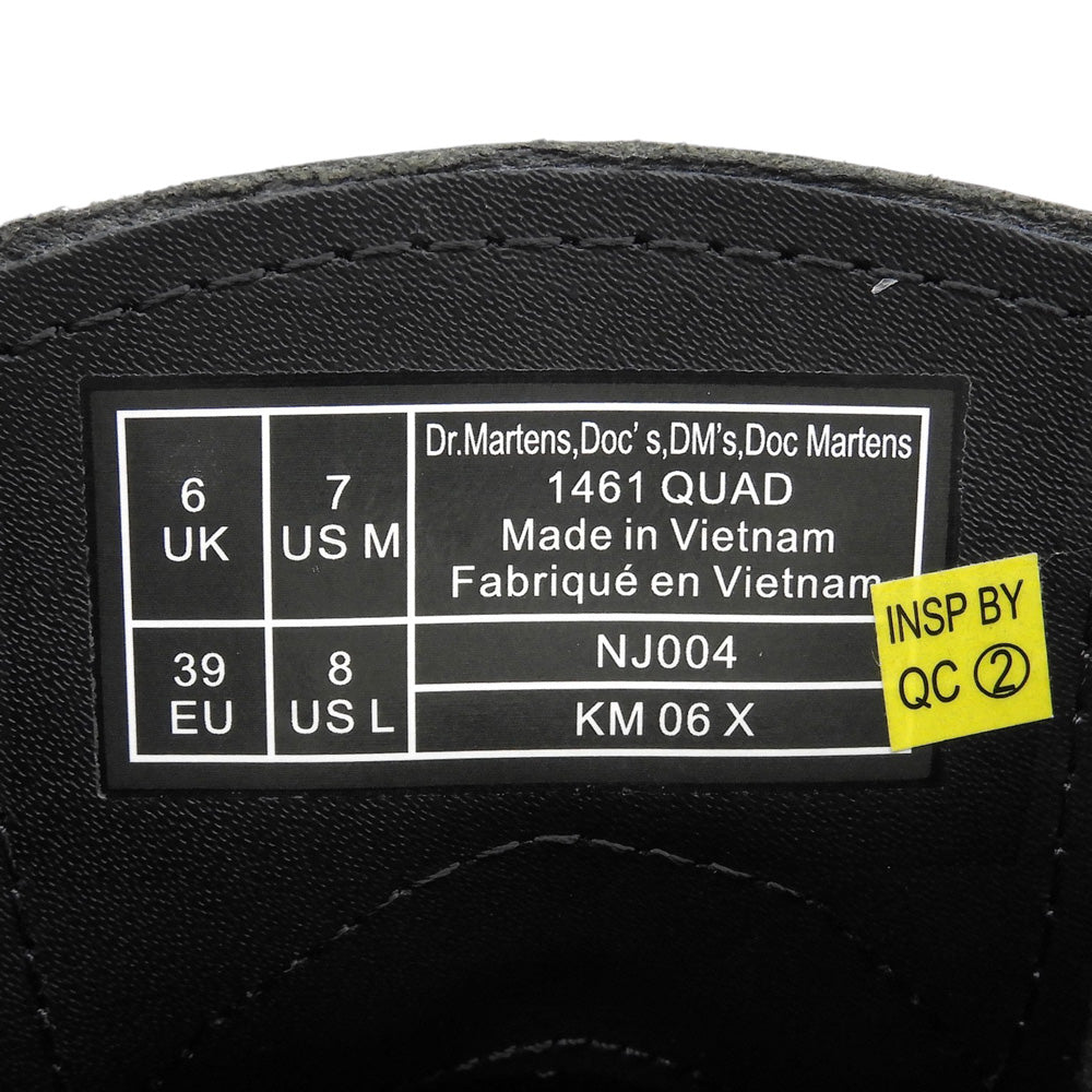 Dr.Martens ドクターマーチン レザー 1461 QUAD 3 ホール シューズ メンズ ブラック UK6 シューズ