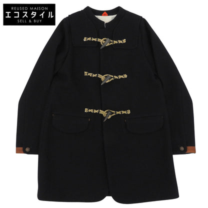 Pallas Palace パラスパレス ウール 一部レザー ダッフルコート レディース ネイビー 3 PFCO-4718C コート コート