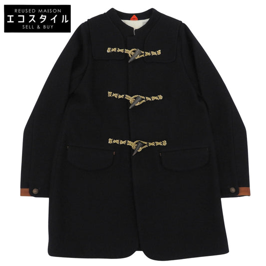 Pallas Palace パラスパレス ウール 一部レザー ダッフルコート レディース ネイビー 3 PFCO-4718C コート コート