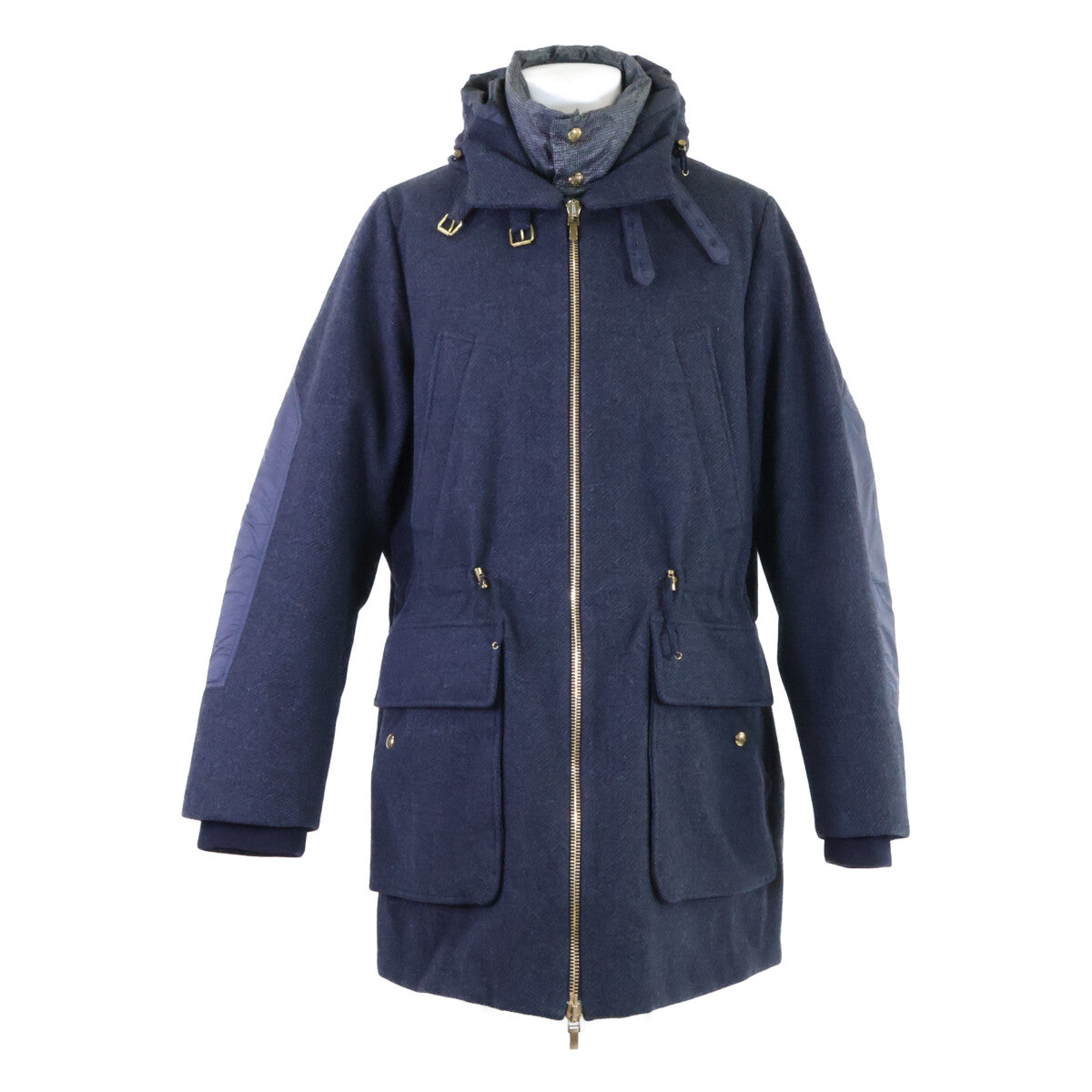 MONCLER モンクレール GAMME BLEU A2391423380 GIACCONE ウール レイヤード フーディダウン コート