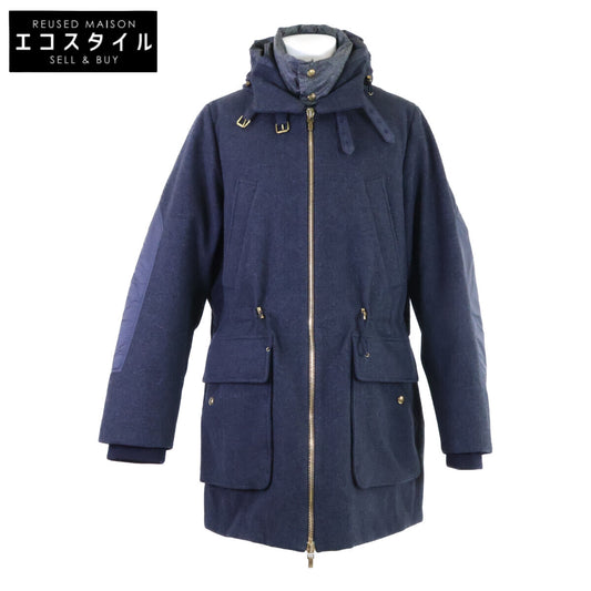 MONCLER モンクレール GAMME BLEU A2391423380 GIACCONE ウール レイヤード フーディダウン コート
