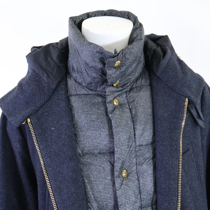 MONCLER モンクレール GAMME BLEU A2391423380 GIACCONE ウール レイヤード フーディダウン コート