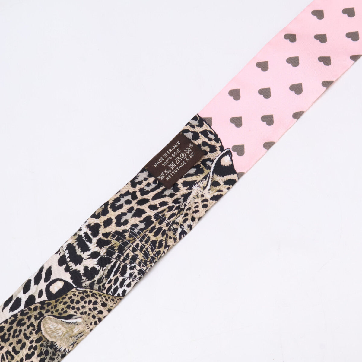 HERMES エルメス 【美品】H063513S 22 JUNGLE LOVE LOVE ジャングルラブラブ シルク ツイリー スカーフ