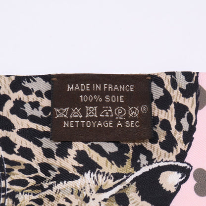 HERMES エルメス 【美品】H063513S 22 JUNGLE LOVE LOVE ジャングルラブラブ シルク ツイリー スカーフ