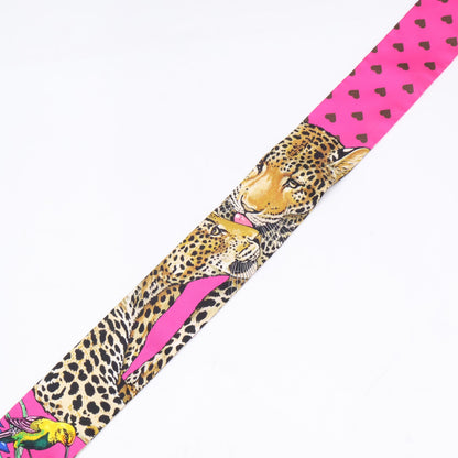HERMES エルメス 【美品】H063513S 20 JUNGLE LOVE LOVE ジャングルラブラブ シルク ツイリー スカーフ