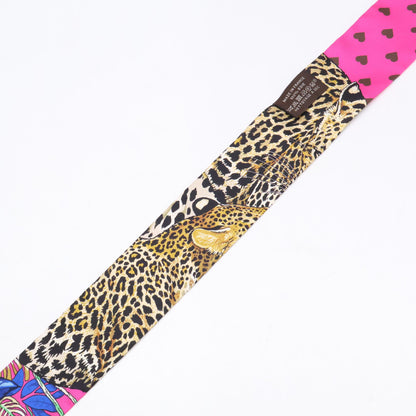 HERMES エルメス 【美品】H063513S 20 JUNGLE LOVE LOVE ジャングルラブラブ シルク ツイリー スカーフ