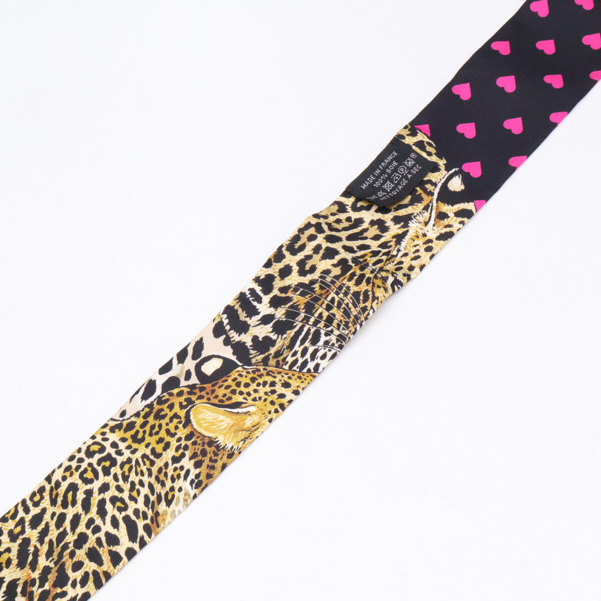 HERMES エルメス 【美品/バレンタインコレクション】H063513S 13 JUNGLE LOVE LOVE ジャングルラブラブ シルク ツイリー スカーフ