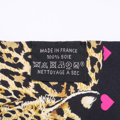 HERMES エルメス 【美品/バレンタインコレクション】H063513S 13 JUNGLE LOVE LOVE ジャングルラブラブ シルク ツイリー スカーフ