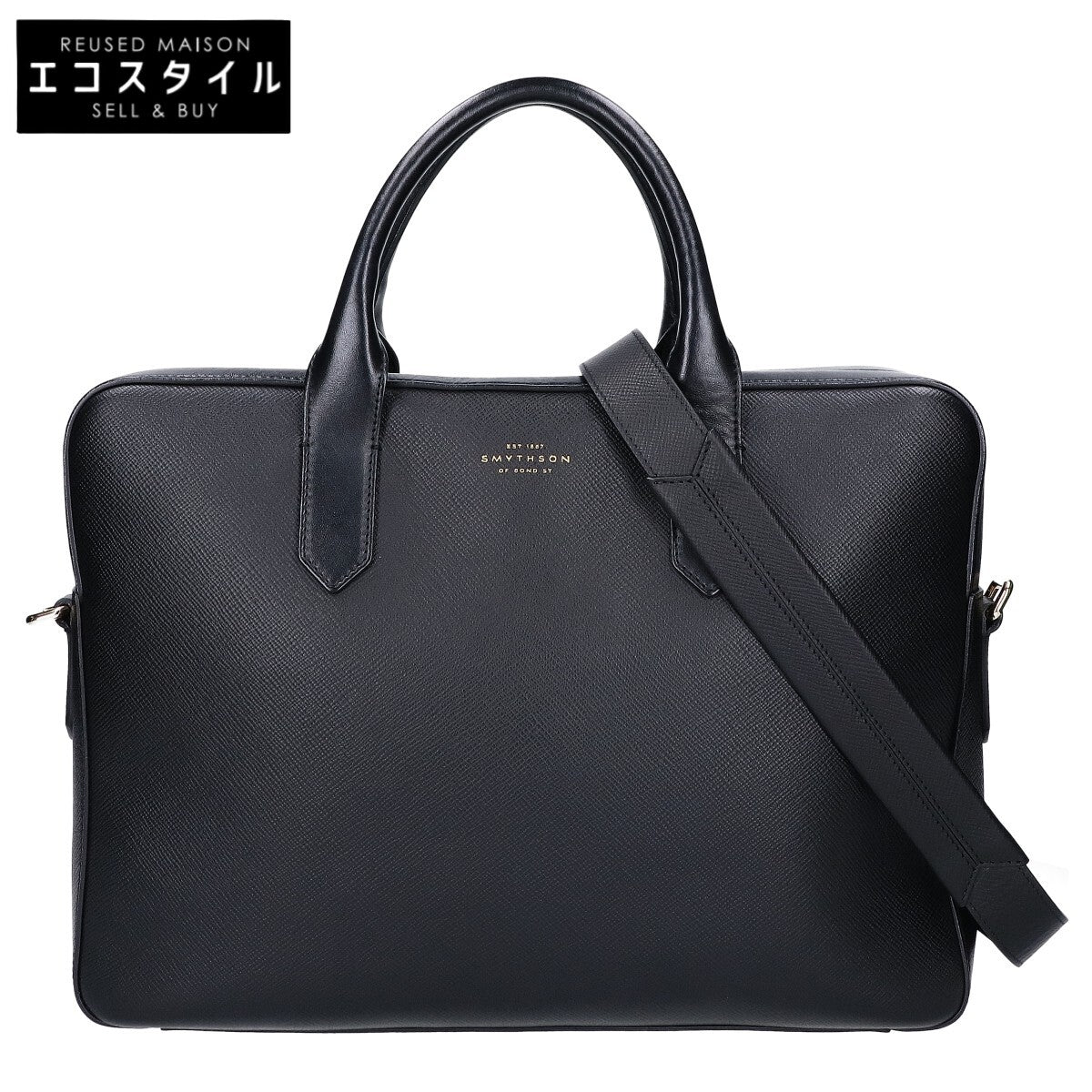 SMYTHSON スマイソン 美品 グレインレザー パナマ ライトウェイト ラージ ブリーフケース ビジネスバッグ ビジネスバッグ ブリーフケース