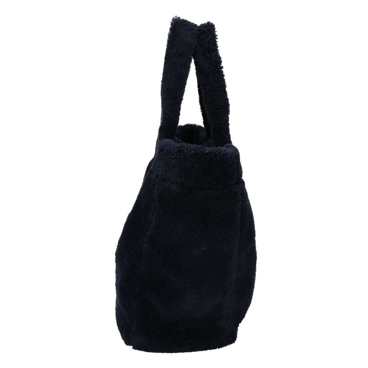 PRADA プラダ 美品 1BG130 トライアングルプレート フロントロゴ パイル テリー トートバッグ