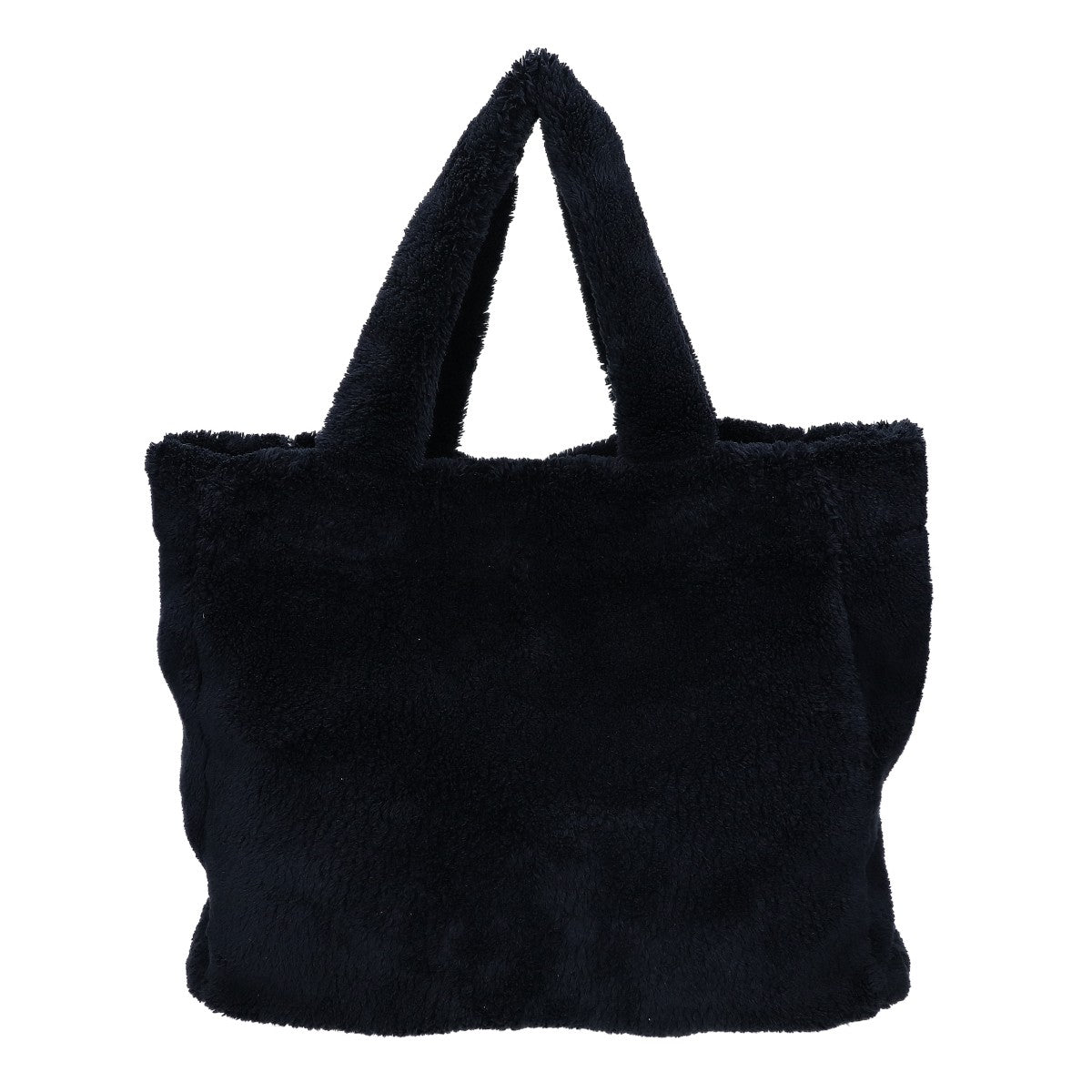 PRADA プラダ 美品 1BG130 トライアングルプレート フロントロゴ パイル テリー トートバッグ