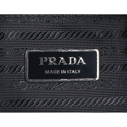 PRADA プラダ 美品 1BG130 トライアングルプレート フロントロゴ パイル テリー トートバッグ