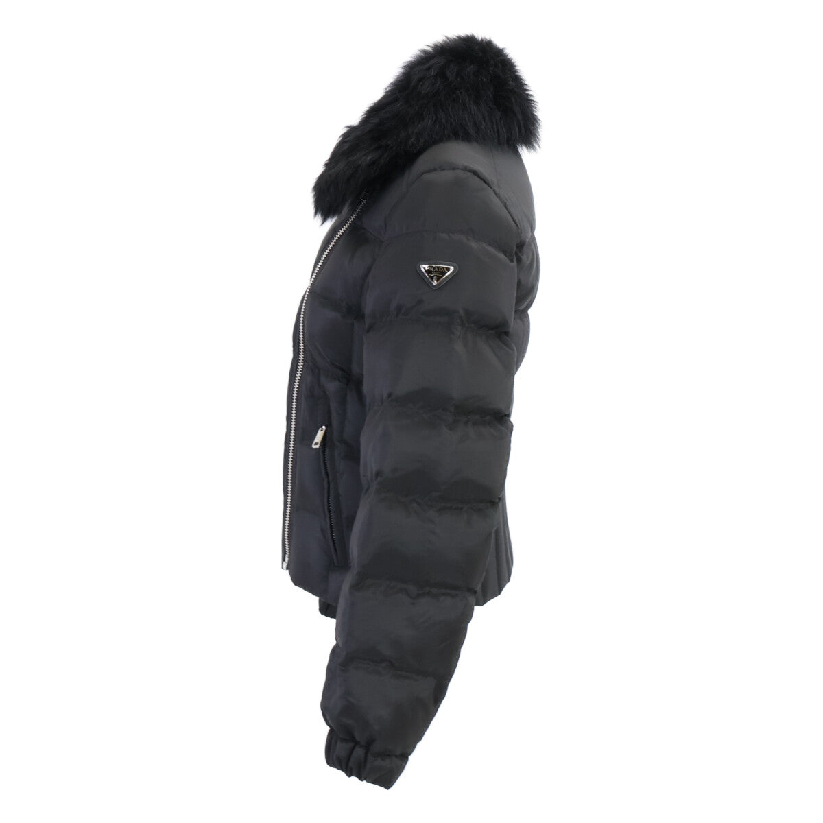 PRADA プラダ 【美品/国内正規】29Y510 R202 トライアングルロゴプレート シープファーカラー付ダウンジャケット ジャケット