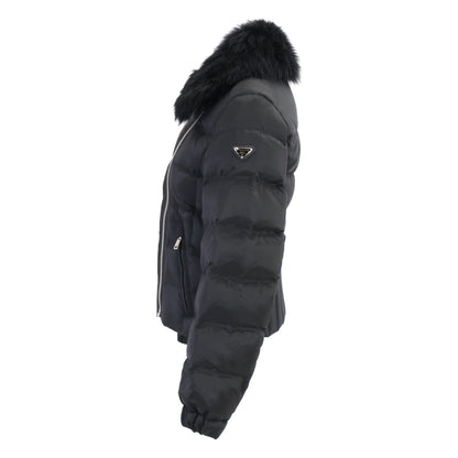PRADA プラダ 【美品/国内正規】29Y510 R202 トライアングルロゴプレート シープファーカラー付ダウンジャケット ジャケット