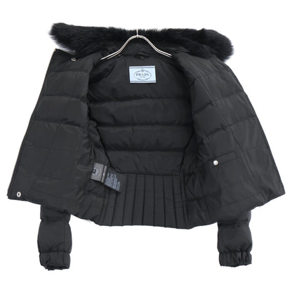 PRADA プラダ 【美品/国内正規】29Y510 R202 トライアングルロゴプレート シープファーカラー付ダウンジャケット ジャケット