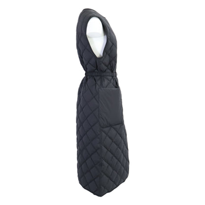 MONCLER モンクレール 【美品/24AW】BUTOR ビュトール メタルロゴベルト ノーカラー ロングダウンベスト/ コート