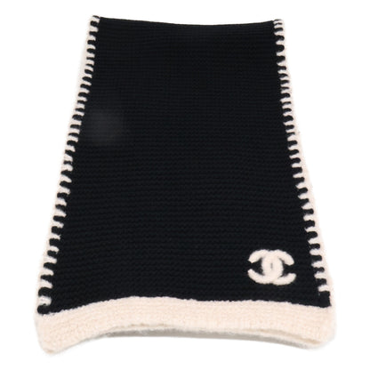 CHANEL シャネル 【美品】23A ココマーク シルク/カシミヤ ニット マフラー