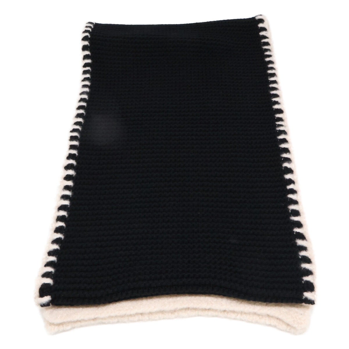 CHANEL シャネル 【美品】23A ココマーク シルク/カシミヤ ニット マフラー