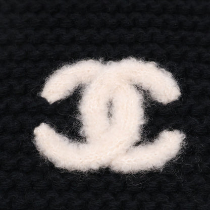 CHANEL シャネル 【美品】23A ココマーク シルク/カシミヤ ニット マフラー